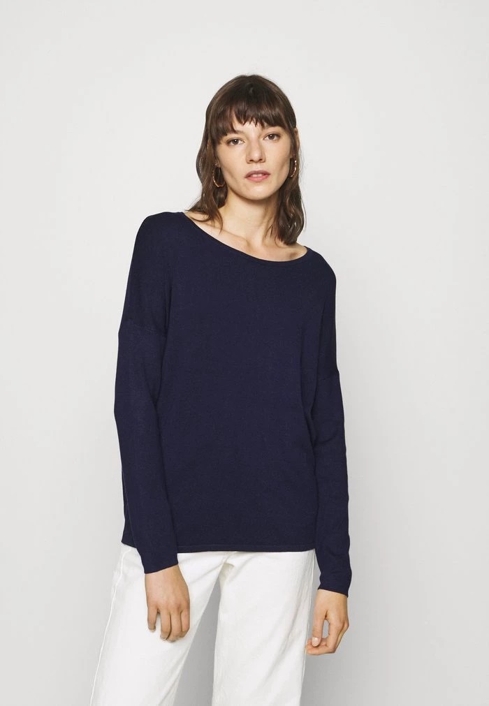 Pulls De Golf ANNA FIELD Anna Field Relaxed Boat Neck Bleu Marine Femme | HLH-5710883